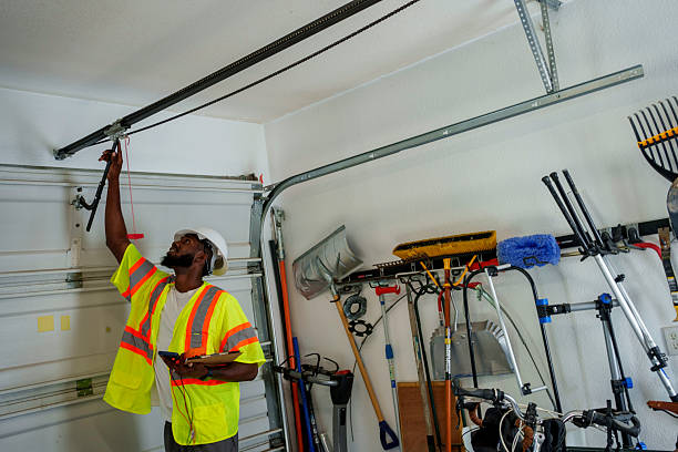 Professional Garage Door Panel Replacement technician working in North Browning, MT